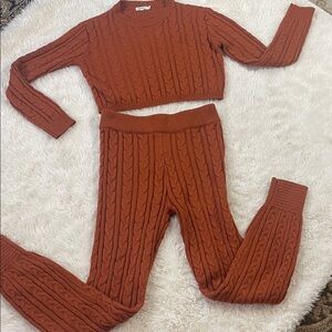 Immodel Cable Knit Sweater and Pants Set